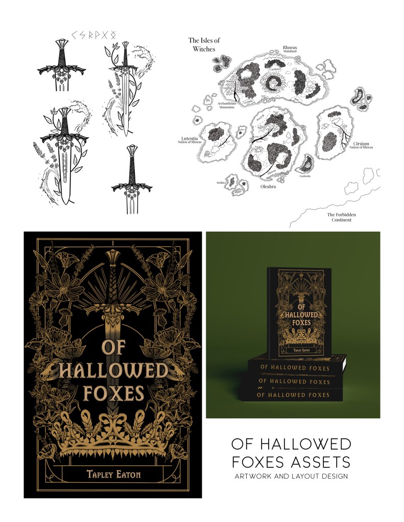 Artwork and Layout Design for Of Hallowed Foxes. Art and Graphics by Tapley Eaton